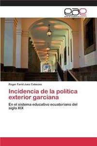 Incidencia de la política exterior garciana