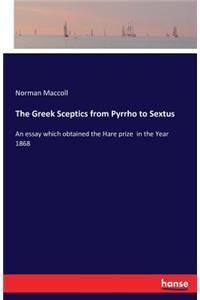 Greek Sceptics from Pyrrho to Sextus