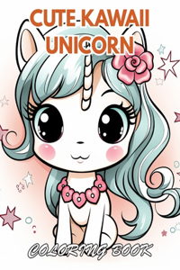 Cute Kawaii Unicorn Coloring Book