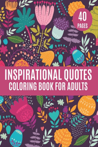 Inspirational Quotes Coloring Book For Adults