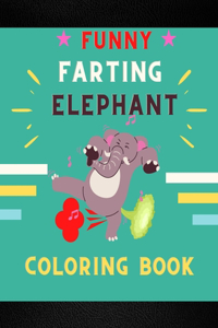 Funny farting elephant coloring book