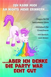 Gästebuch Partybuch Geburtstagsbuch für Erwachsene zum Ausfüllen lustige Fragen für betrunkene Gäste Auch als Geschenk.