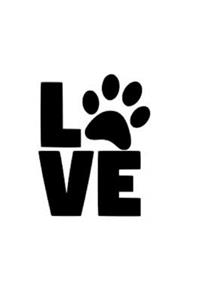 love dog paw print Writing Drawing Journal