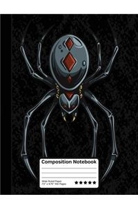 Tarantula And Black Widow Spiders Composition Notebook