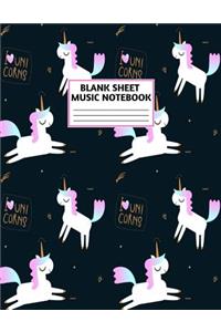 Blank Sheet Music Notebook