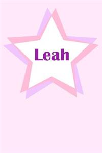 Leah First Name Personalized Notebook
