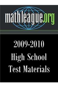 High School Test Materials 2009-2010