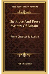 The Prose and Prose Writers of Britain