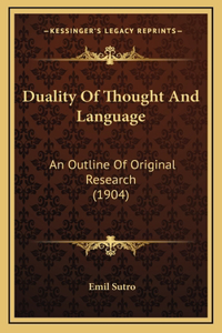 Duality Of Thought And Language