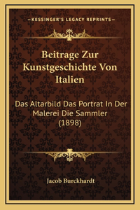 Beitrage Zur Kunstgeschichte Von Italien