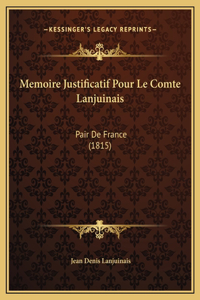 Memoire Justificatif Pour Le Comte Lanjuinais