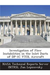 Investigation of Flow Instabilities in the Inlet Ducts of DP-1c Vtol Aircraft