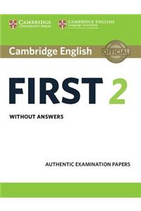 Cambridge English First 2 Student's Book without answers