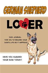 German Shepherd Lover Dog Journal
