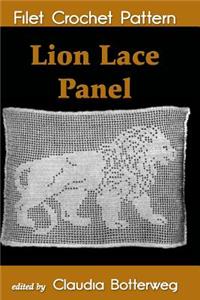 Lion Lace Panel Filet Crochet Pattern