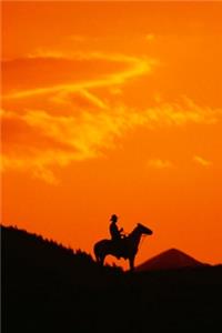 2020 Daily Planner Horse Photo Equine Sunset Cowboy Silhouette 388 Pages