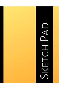 Sketch Pad: Blank Sketchbook - Art and Drawing Paper Notebook - Large, 8.5x11 inches - Orange