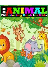 Zoo Animal Coloring Book for Kids