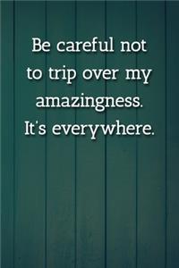 Be careful not to trip over my amazingness. It's everywhere. Notebook