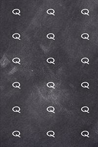 2020 Weekly Planner Monogram Q Pattern Monogram Q Chalkboard 134 Pages
