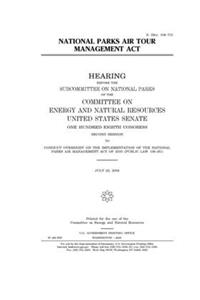 National Parks Air Tour Management Act