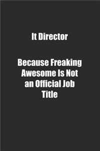It Director Because Freaking Awesome Is Not an Official Job Title.