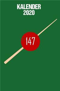 Snooker 147 Kalender 2020