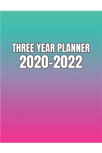 Three Year Planner 2020-2022