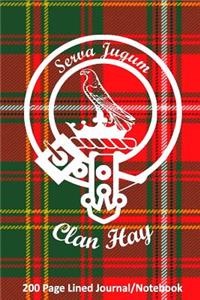Clan Hay 200 Page Lined Journal/Notebook