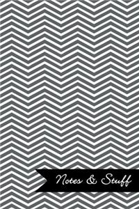 Notes & Stuff Slate Grey Chevron Pattern Notebook