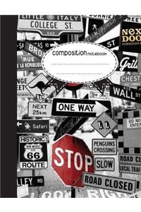 Composition Notebook, 8.5 x 11, 110 pages