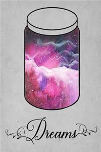 Dream Journal - Pink Watercolor Dream Jar (Grey)