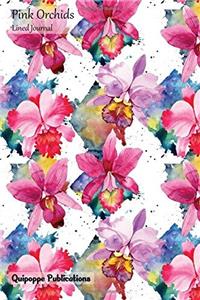 Pink Orchids Lined Journal
