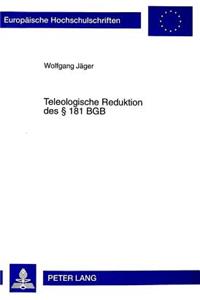 Teleologische Reduktion Des § 181 Bgb