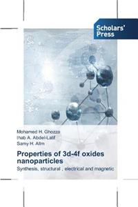 Properties of 3d-4f oxides nanoparticles