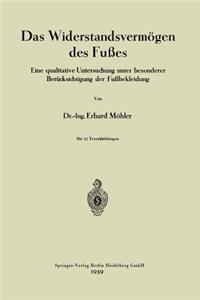 Das Widerstandsvermögen Des Fußes