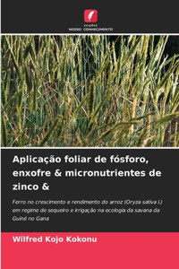 Aplicação foliar de fósforo, enxofre & micronutrientes de zinco &