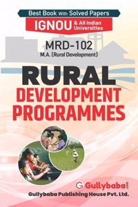MRD102 Rural Development Programmes(IGNOU Help Books for MRD-102 in English Medium)