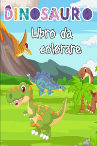 libro da colorare dinosauro