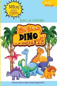 libro da colorare dino