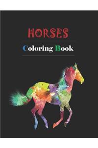 Horses Coloring Book