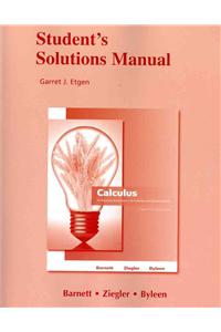 Student's Solution Manual: Calculus