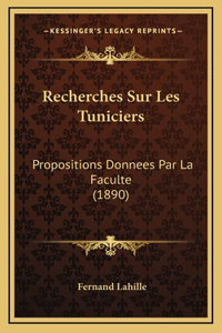 Recherches Sur Les Tuniciers