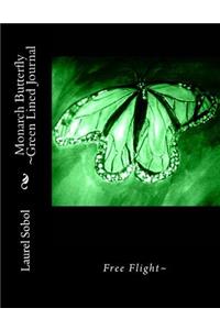 Monarch Butterfly Green Lined Journal