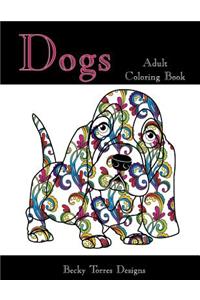 Dogs Adult Coloring Book