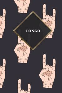 Congo: Carnet de voyage ligné - Journal de voyage pour hommes et femmes avec lignes