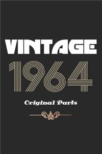 Retro Birthday - Vintage 1964 Notebook Original Parts Gift