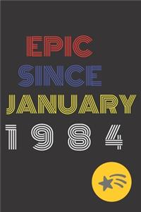 Gift Idea Epic Since 1984 Notebook Vintage Birthday Gift Idea
