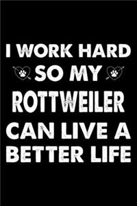 I Work Hard So My Rottweiler Can Live A Better Life