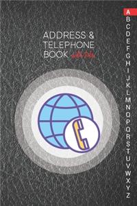 Address & Telephone Book with tabs